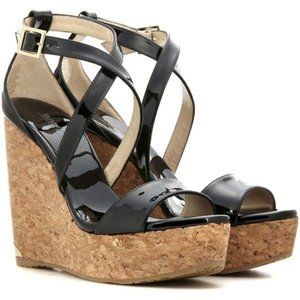 JIMMY CHOO | 4.75" Wedge Patent Leather